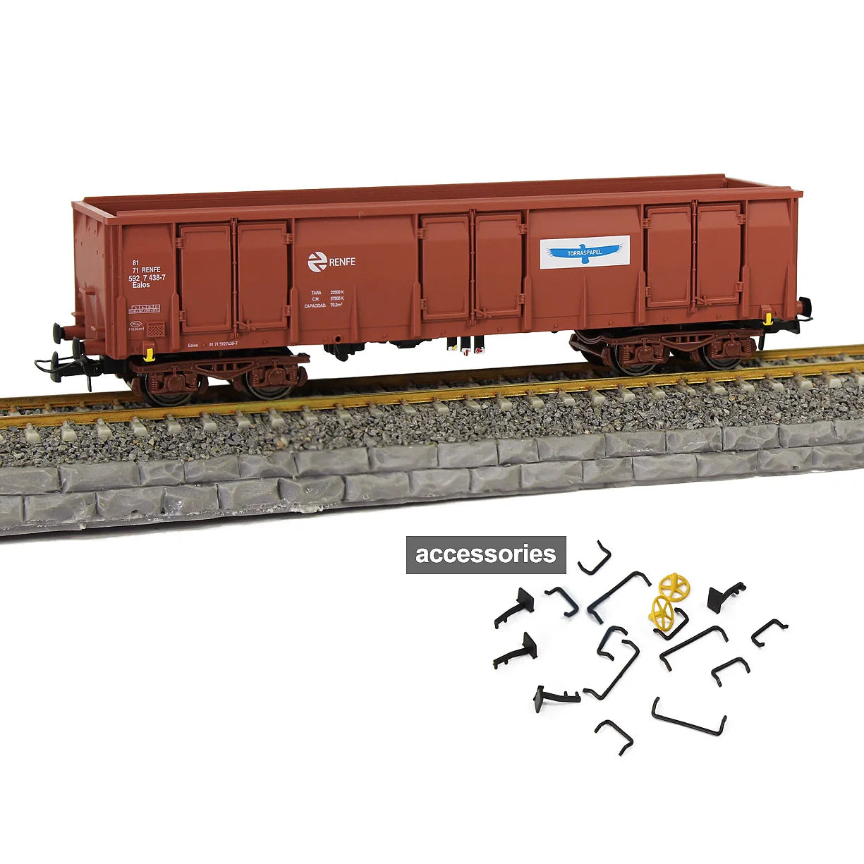 OO Scale High-side Gondola Car 1 Railway Wagons
